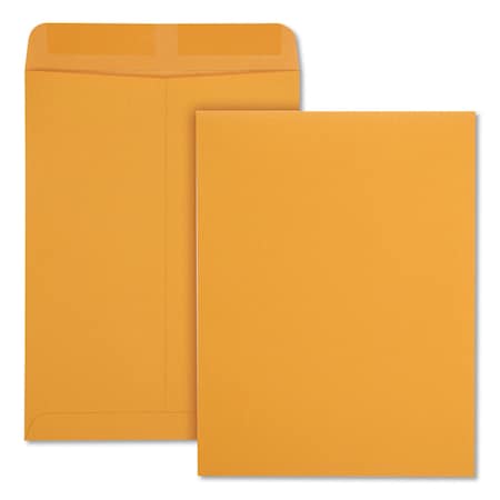 QUALITY PARK Catalog Envelope, 28 lb Bond Weight Kraft, #10 1/2, Square Flap, Gummed Closure, 9x12, 250PK QUA41465